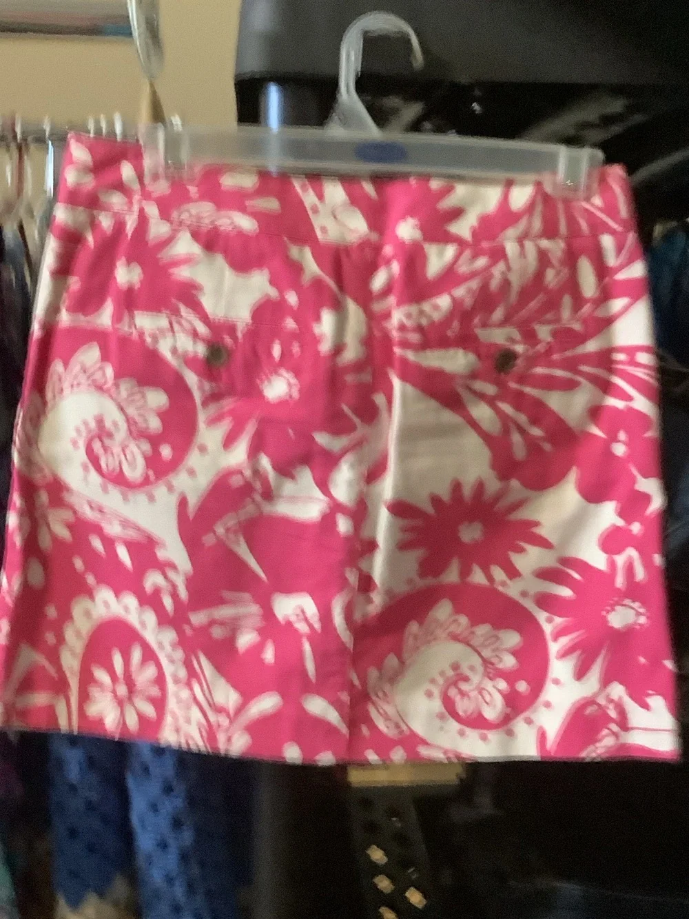 J. Crew Pink and White Floral Paisley Mini Skirt